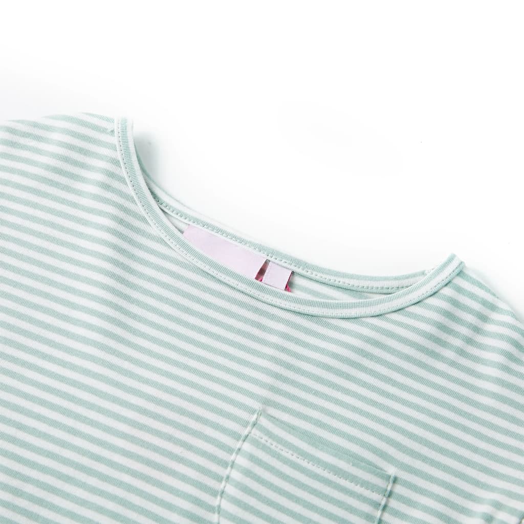 Vidaxl Children's dress with ruffles on the sleeves 128 mint colored