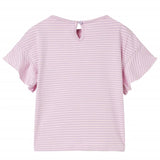 VidaXL Kindershirt met mouwen met ruches 116 lila
