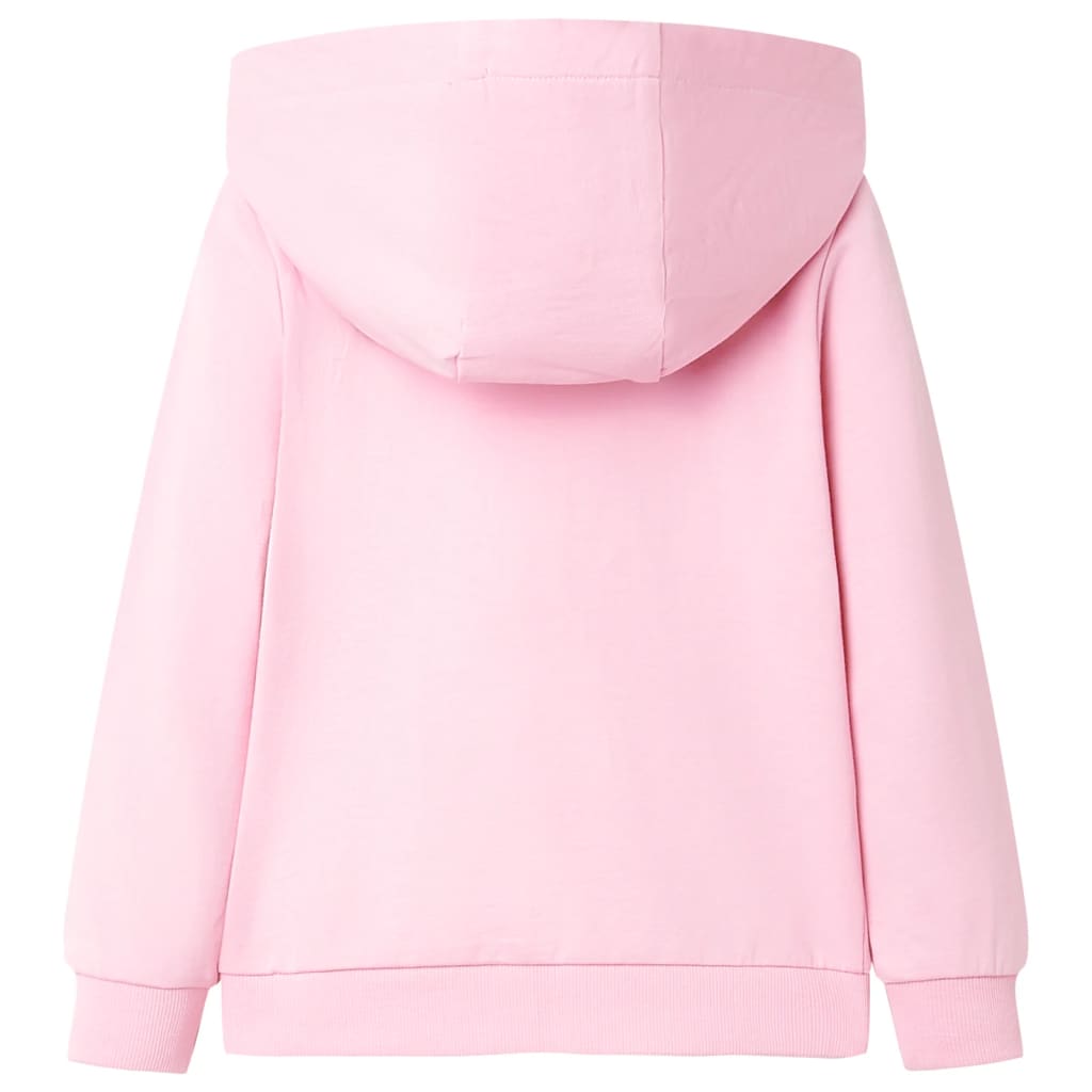 Vidaxl Children's vest with hood and zits 92 bright pink