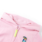Vidaxl Children's vest with hood and zits 92 bright pink