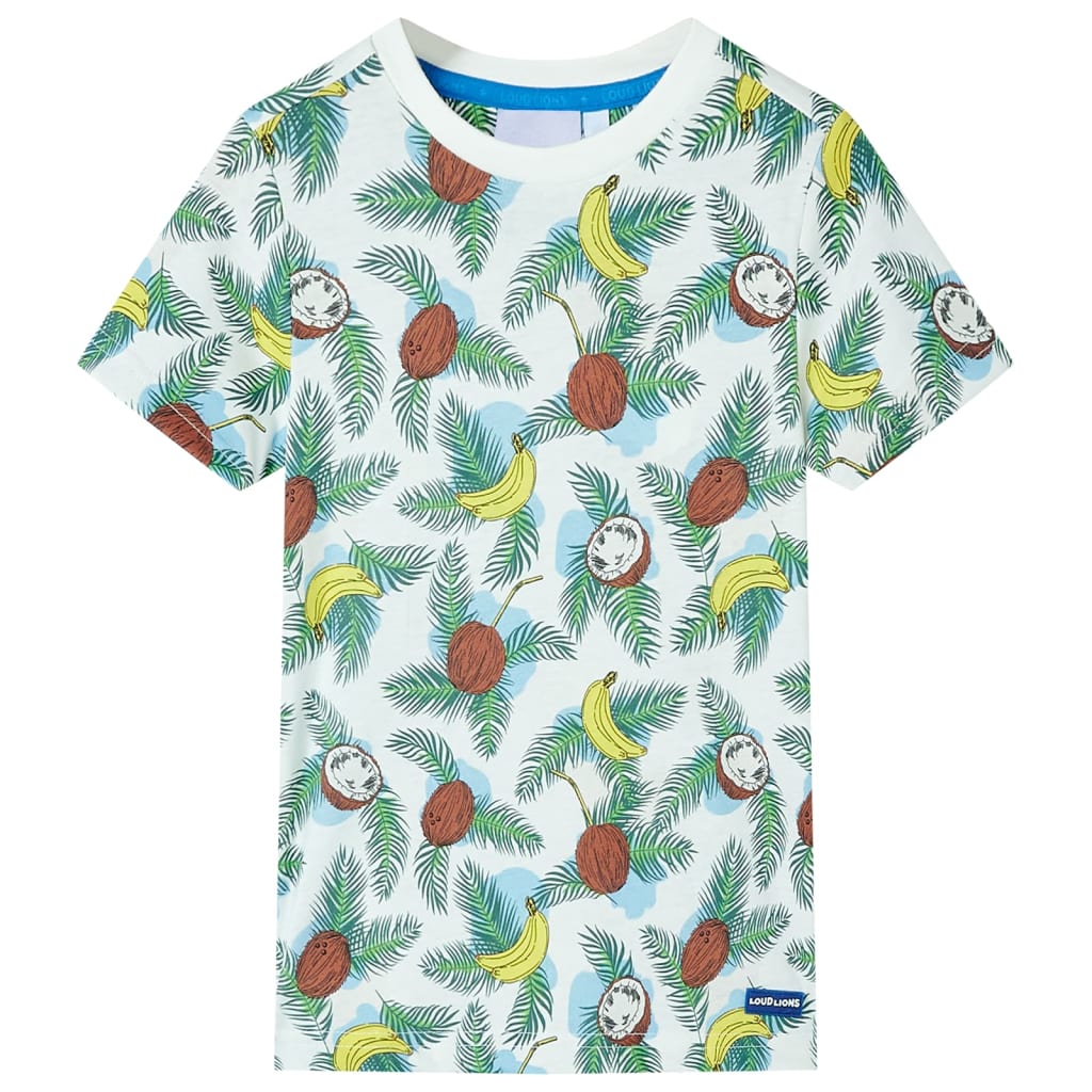 BIDAXL BARNS SHIRT MED KORTSELAR 104 Multi -färgade