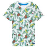 BIDAXL BARNS SHIRT MED KORTSELAR 104 Multi -färgade