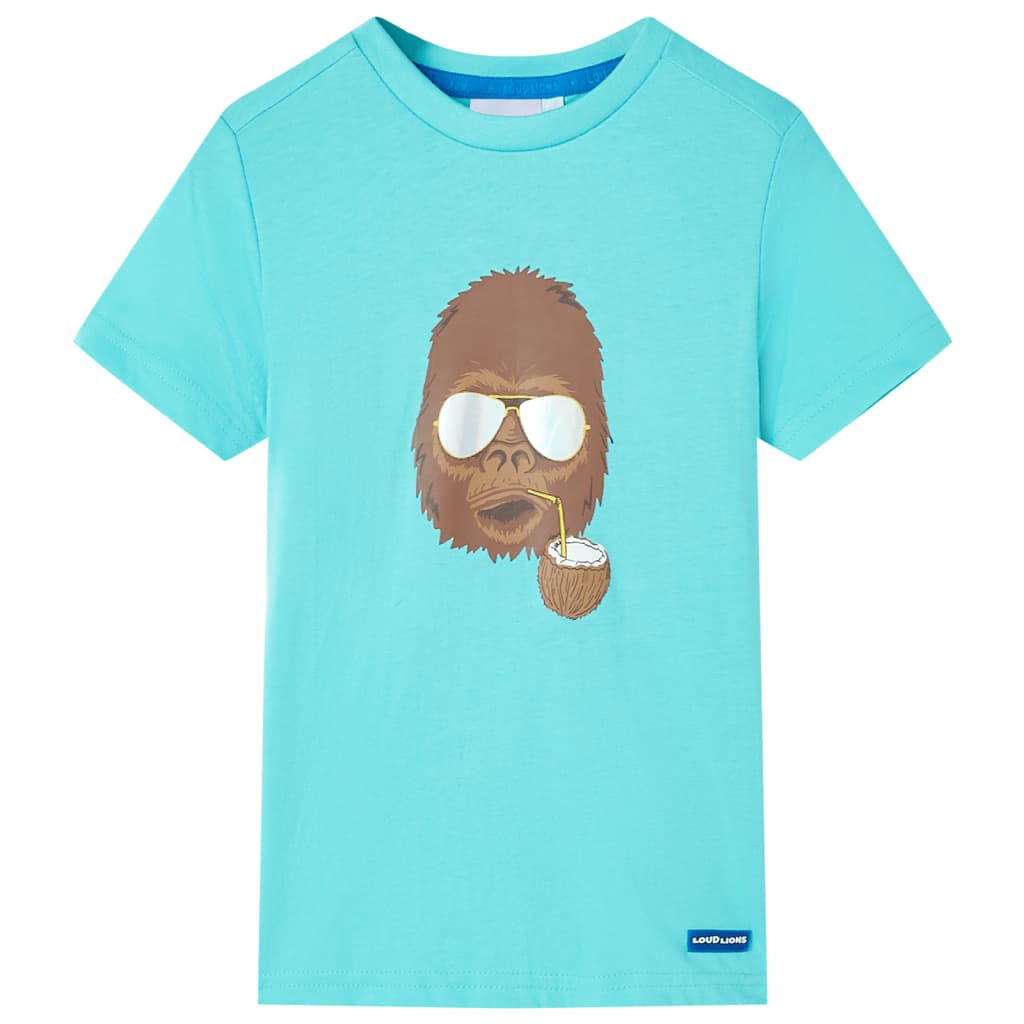 Vidaxl children's shirt with short sleeves 116 sea blue