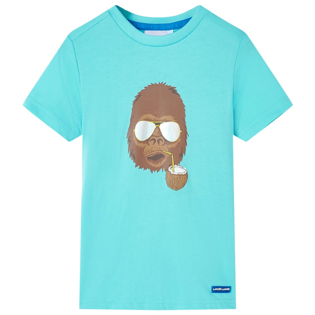 VidaXL children's shirt with short sleeves 128 sea blue