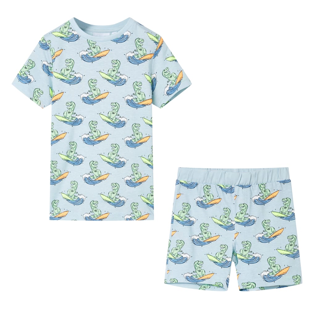 Vidaxl Children's pajamas with short sleeves 92 light blue