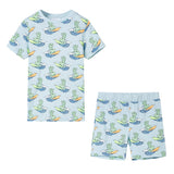 Vidaxl Children's pajamas with short sleeves 92 light blue