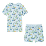 Vidaxl Children's pajamas with short sleeves 116 light blue