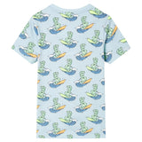 Vidaxl Children's pajamas with short sleeves 116 light blue