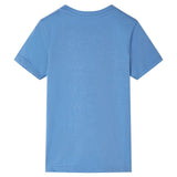 Dětská košile Vidaxl s krátkými rukávy 116 Middle Blue