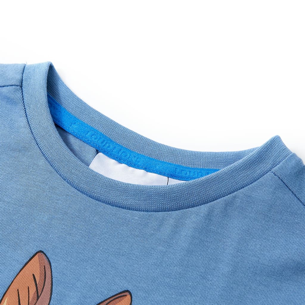 Dětská košile Vidaxl s krátkými rukávy 128 Middle Blue