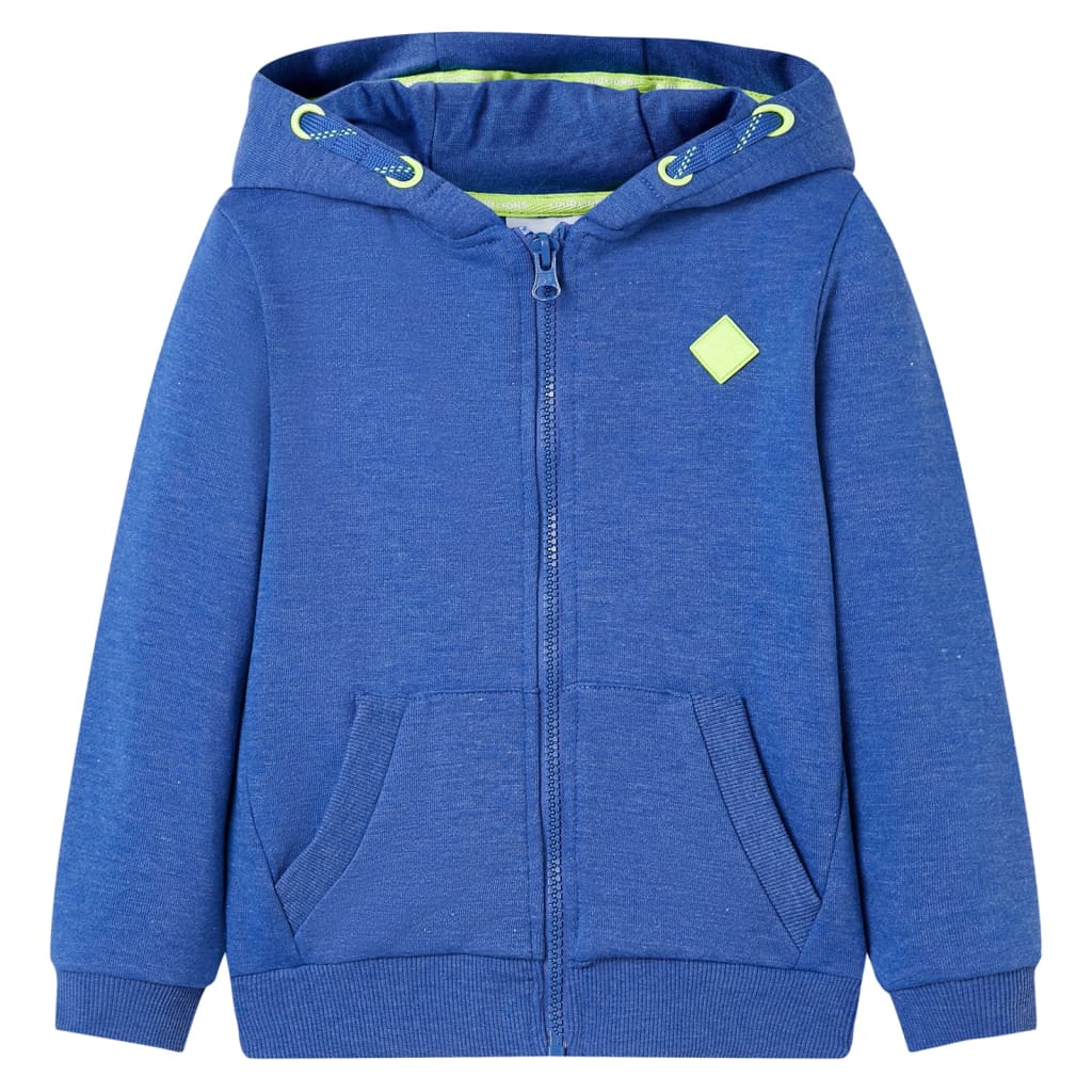 Dětská vesta Vidaxl s kapucí a Rits 92 Mixed Blue