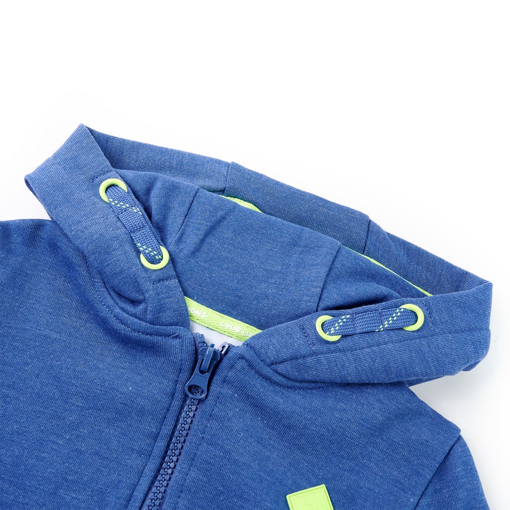 Dětská vesta Vidaxl s kapucí a Rits 92 Mixed Blue