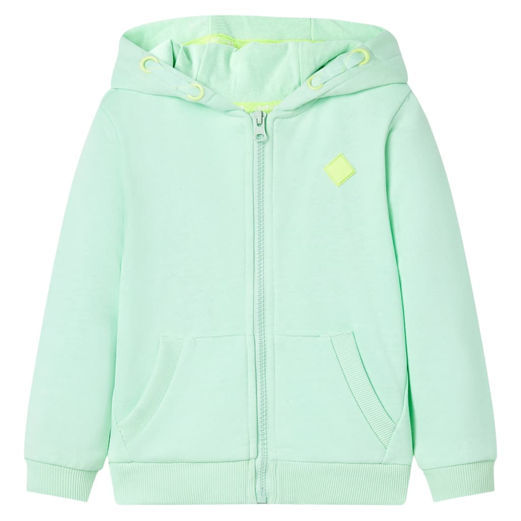 Vidaxl Children's vest with hood and zipper 104 bright green
