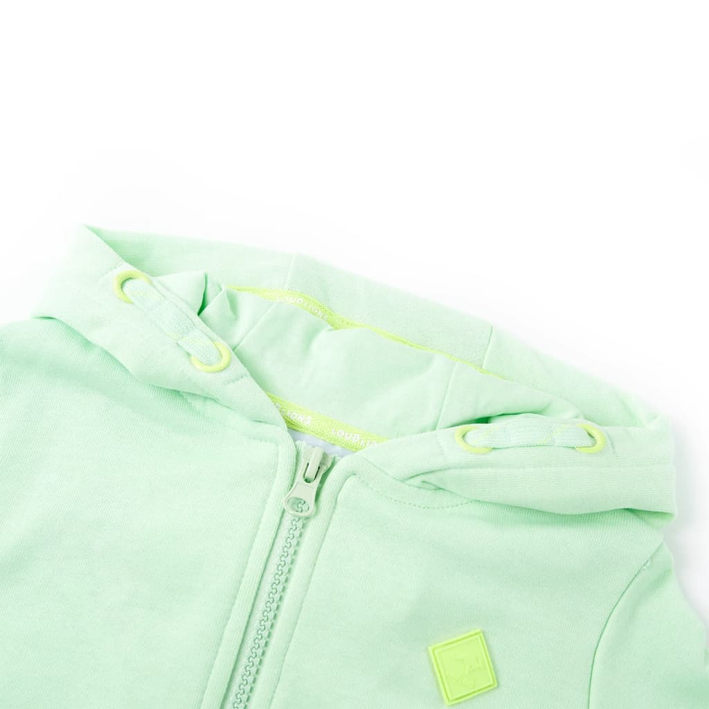 Vidaxl Children's vest with hood and zipper 104 bright green