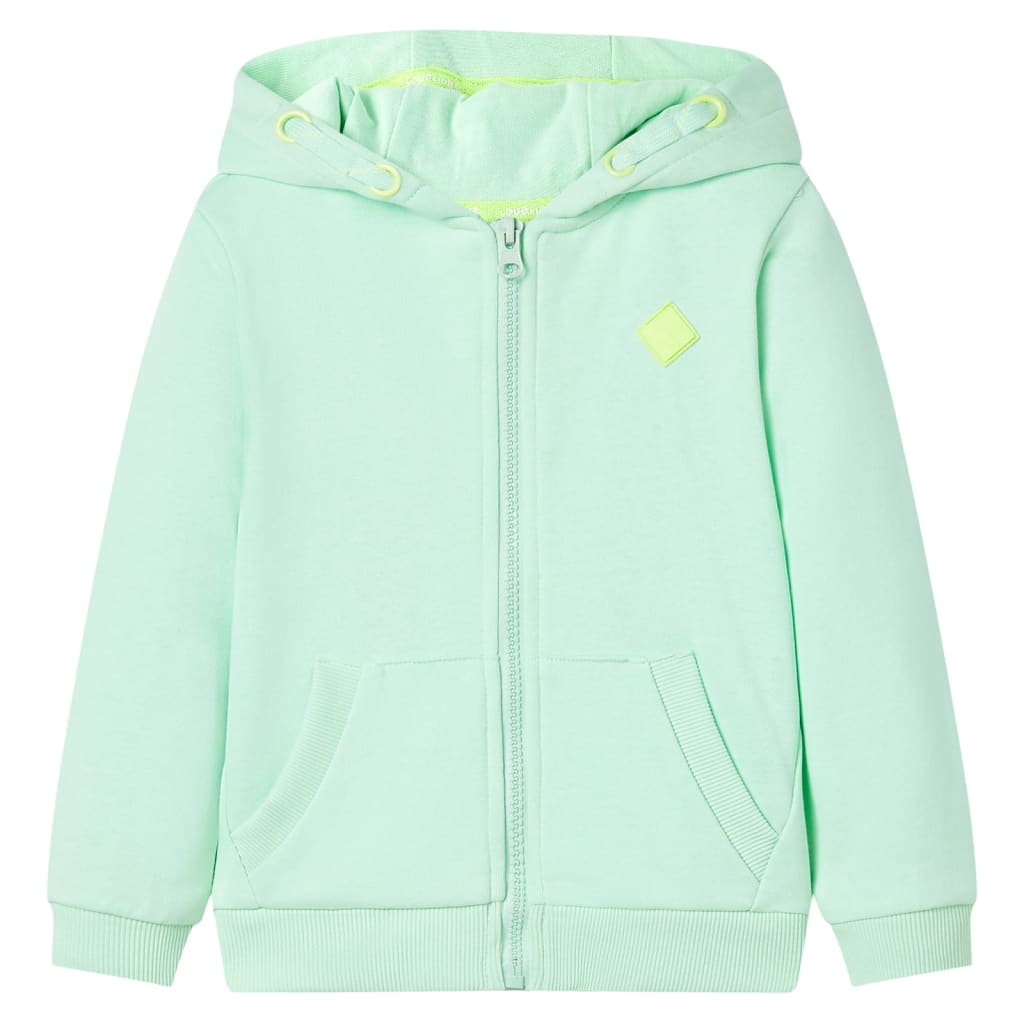 Vidaxl Children's vest with hood and zipper 140 bright green