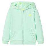 Vidaxl Children's vest with hood and zipper 140 bright green