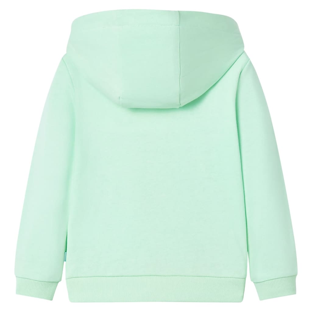 Vidaxl Children's vest with hood and zipper 140 bright green