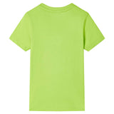 Otroška majica Vidaxl s kratkimi rokavi 116 limegroen