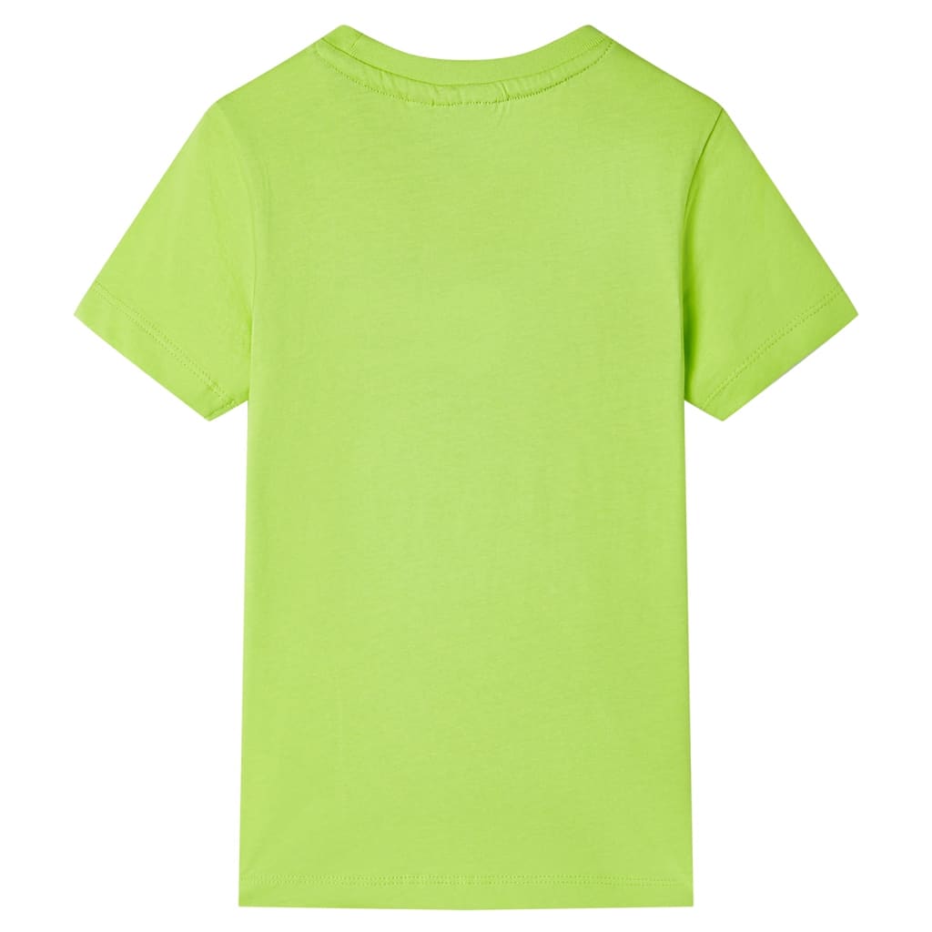 Otroška majica Vidaxl s kratkimi rokavi 140 limegroen