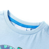 Camisa para niños de Vidaxl con mangas cortas 92 azul claro