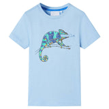 Vidaxl children's shirt with short sleeves 104 light blue