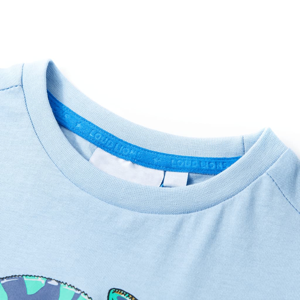 Vidaxl children's shirt with short sleeves 116 light blue