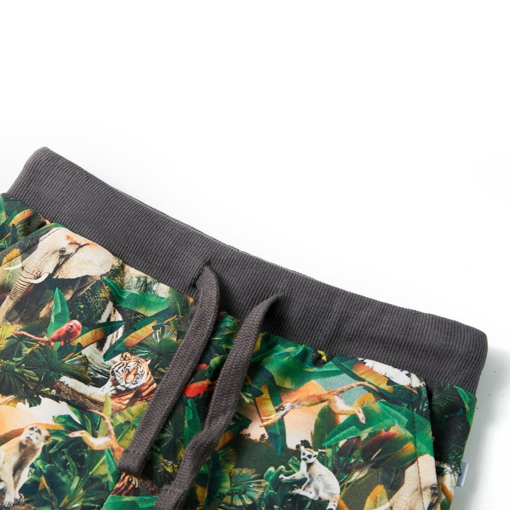 Pantalones cortos para niños de Vidaxl con trekkoord 116 oudpetrol