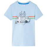 Vidaxl camisa para niños 92 azul claro
