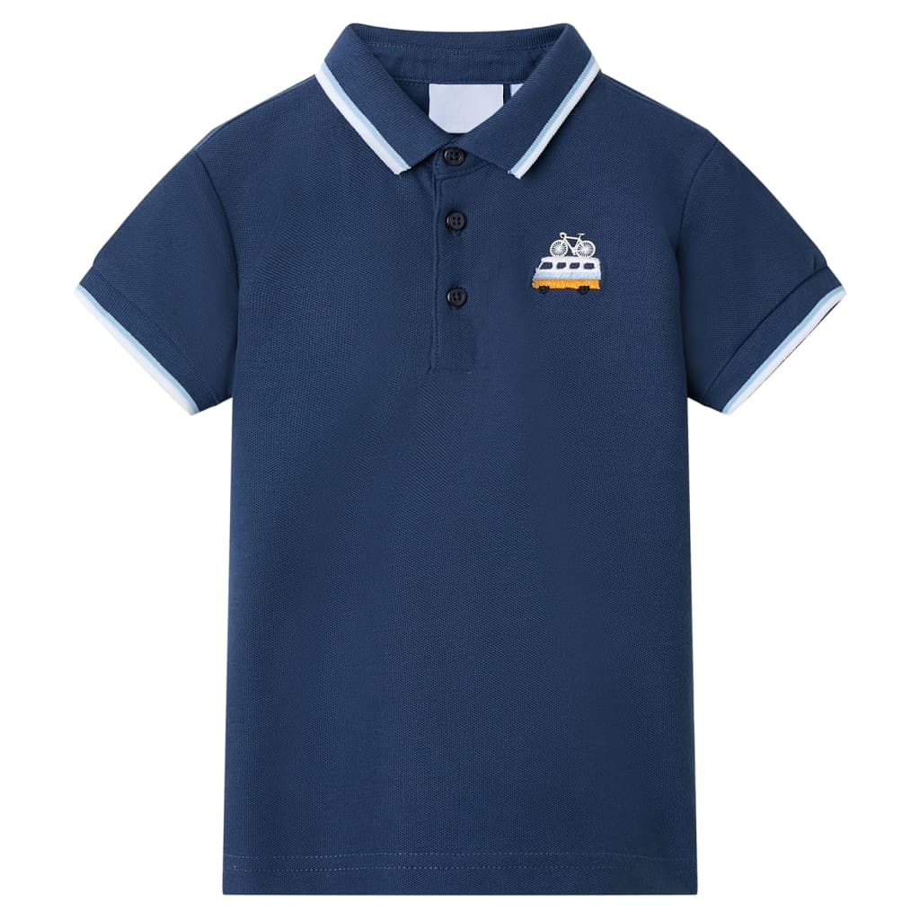 Vidaxl Children's Polo Shirt 116 Dark Blue