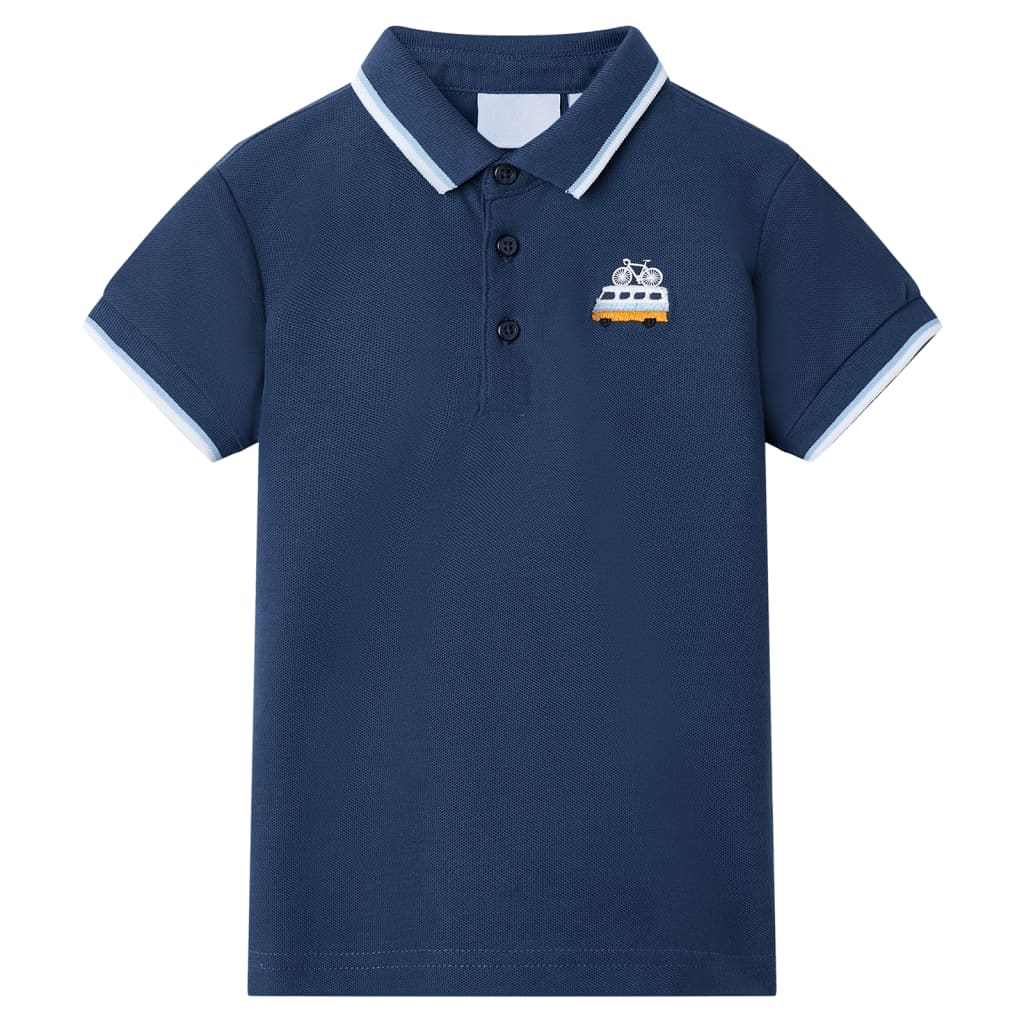 Vidaxl Children's Polo Shirt 128 Dark blue