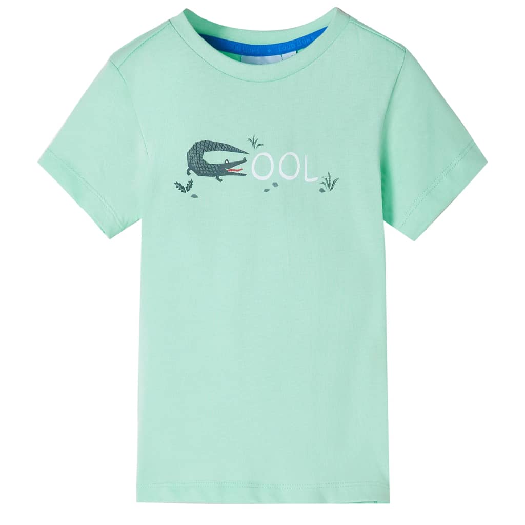 Vidaxl children's shirt with short sleeves 104 light green