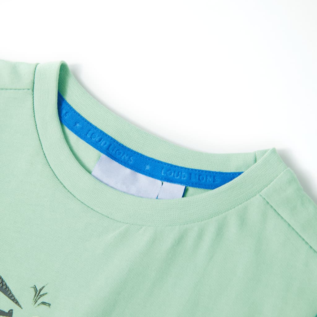 Vidaxl children's shirt with short sleeves 140 light green