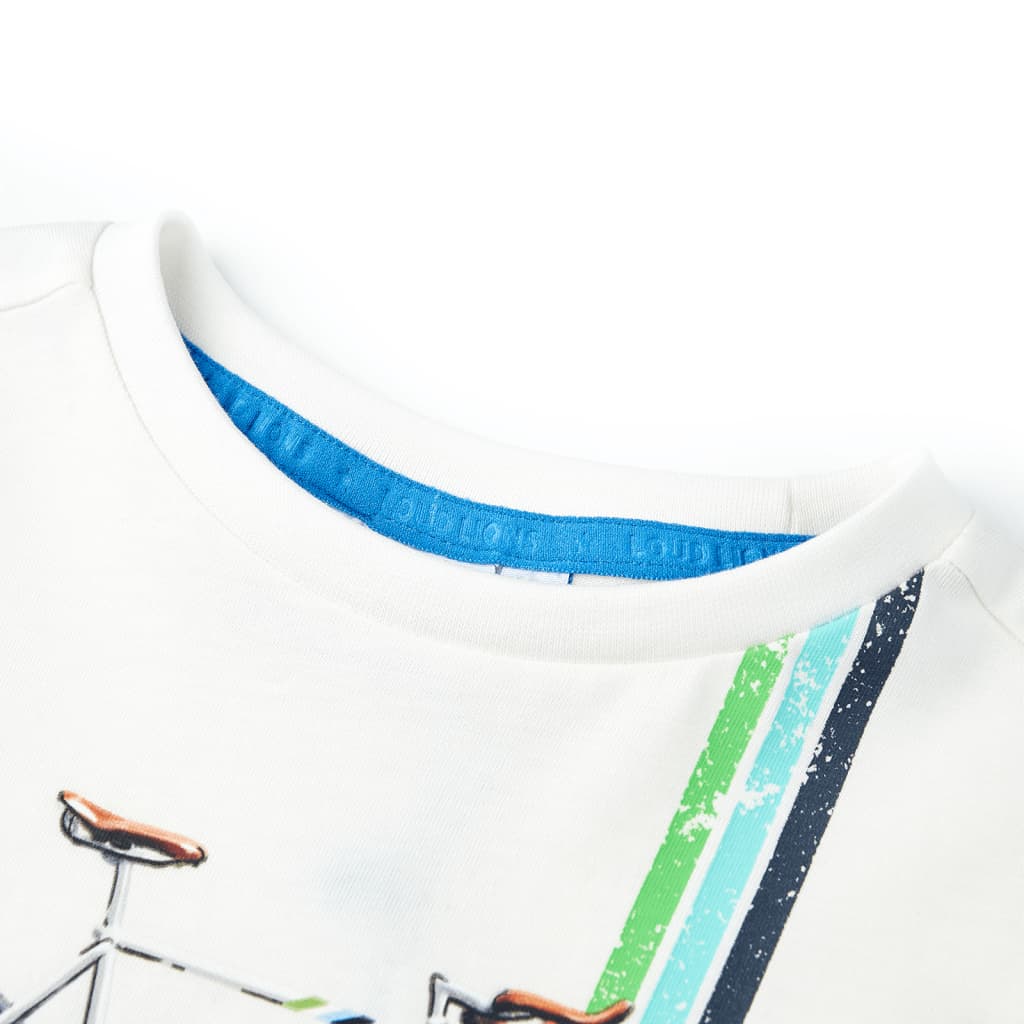 Vidaxl Children's shirt with short sleeves 140 ecru