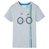 Vidaxl children's shirt with short sleeves 128 gray