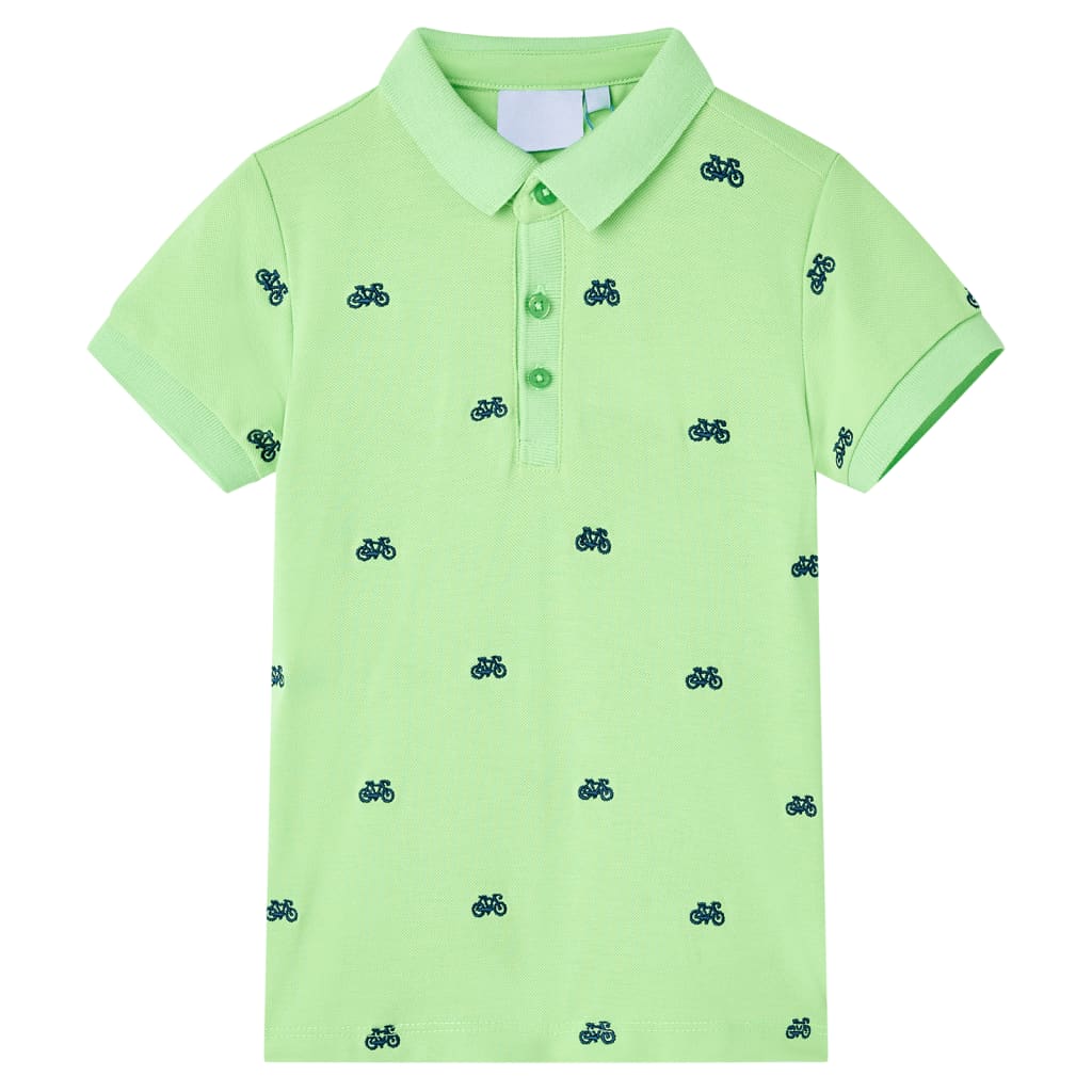 Vidaxl Dětská polokošile 92 Neongroen