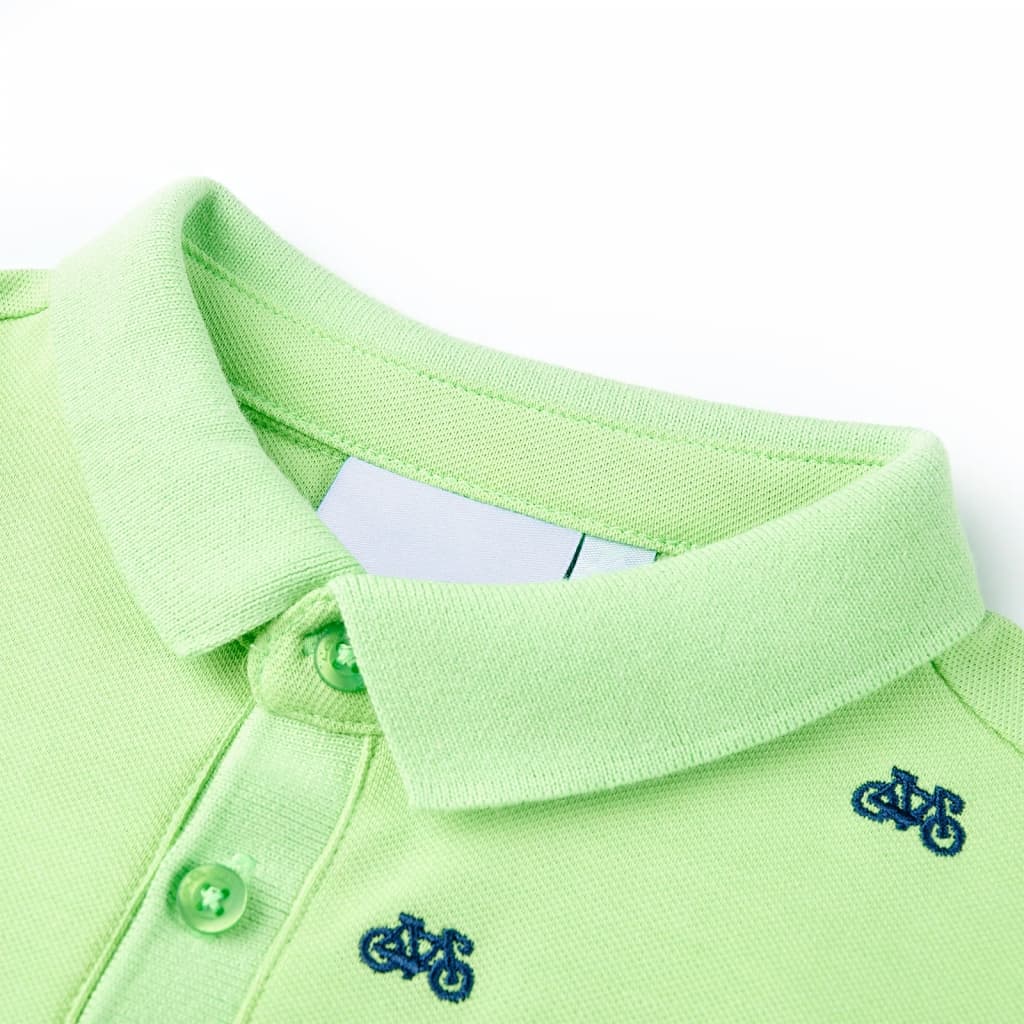 Vidaxl Dětská polo košile 116 Neongroen