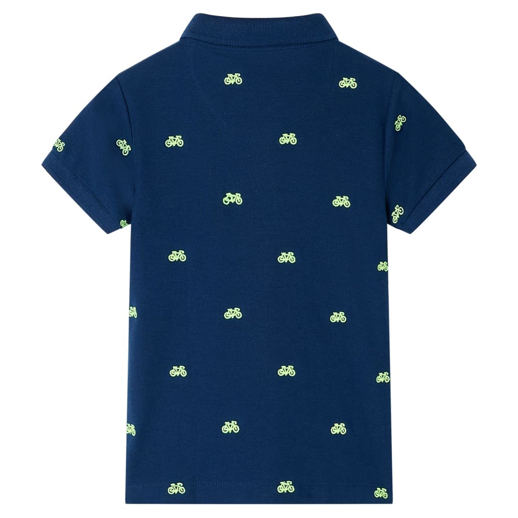 Vidaxl Dětská polo košile 92 Navy Blue