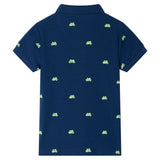 Vidaxl Dětská polo košile 92 Navy Blue
