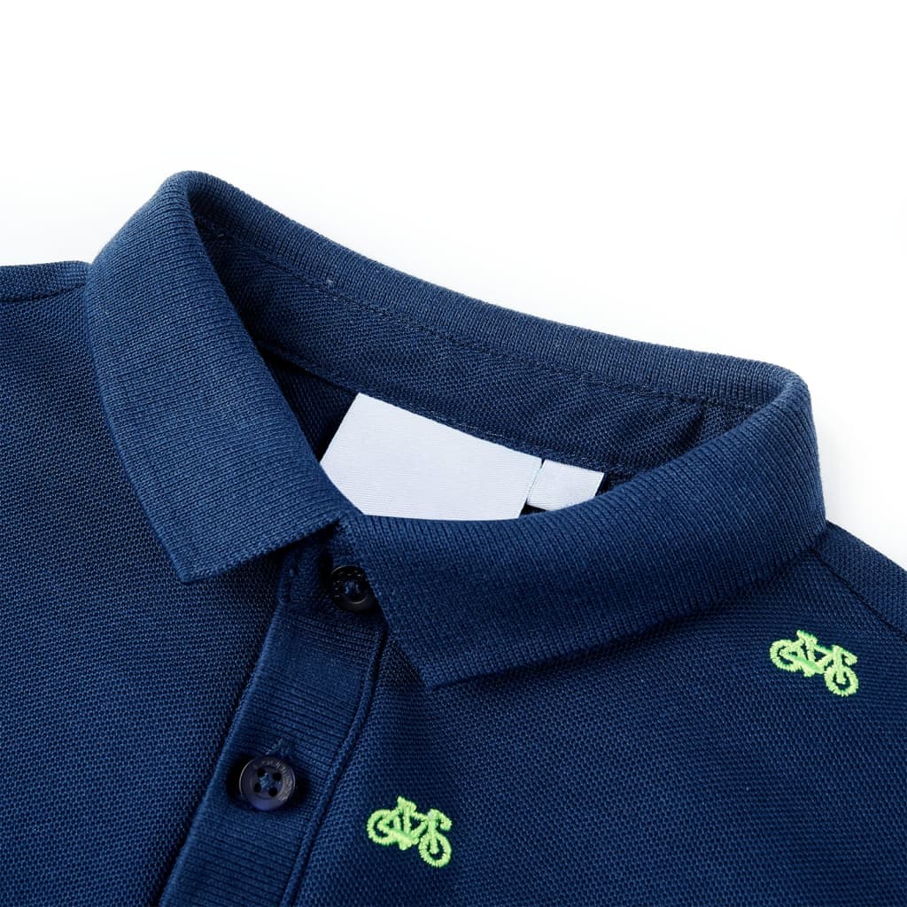Vidaxl Dětská polo košile 92 Navy Blue