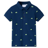 Vidaxl Dětská póla košile 104 Navy Blue