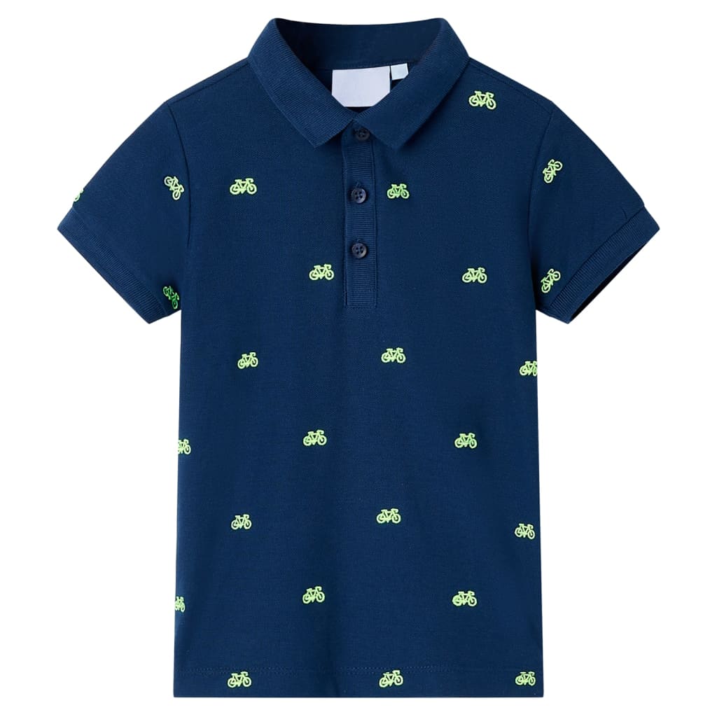 Vidaxl dětská polokošile 116 Navy Blue