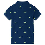 Vidaxl dětská polokošile 116 Navy Blue