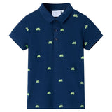Vidaxl Dětská polokošile 128 Navy Blue