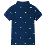Vidaxl Dětská polokošile 128 Navy Blue