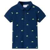 Vidaxl dětská polokošile 140 Navy Blue