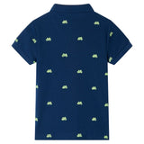 Vidaxl dětská polokošile 140 Navy Blue