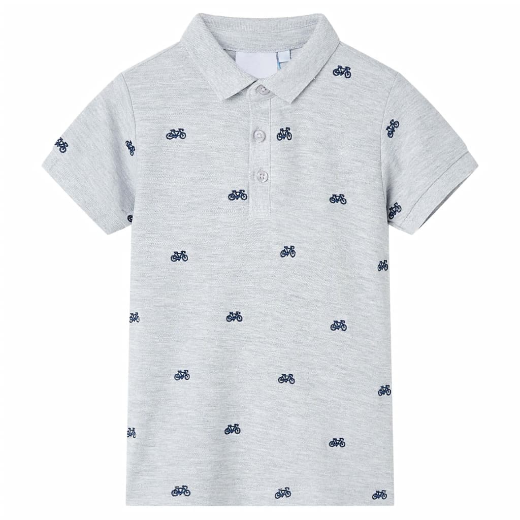 Vidaxl Children's Polo Shirt 92 mixed gray