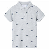 Vidaxl Children's Polo Shirt 92 mixed gray