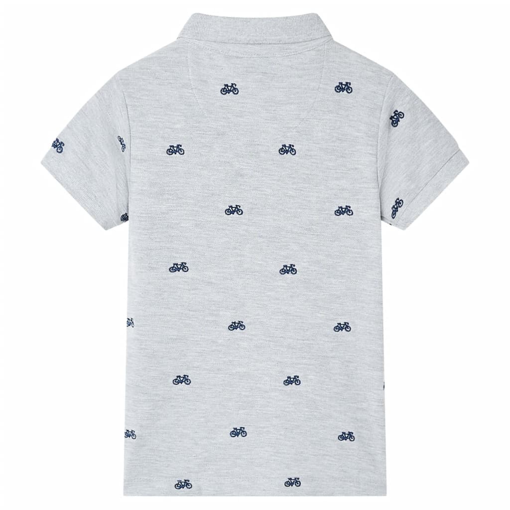 Vidaxl Children's Polo Shirt 92 mixed gray