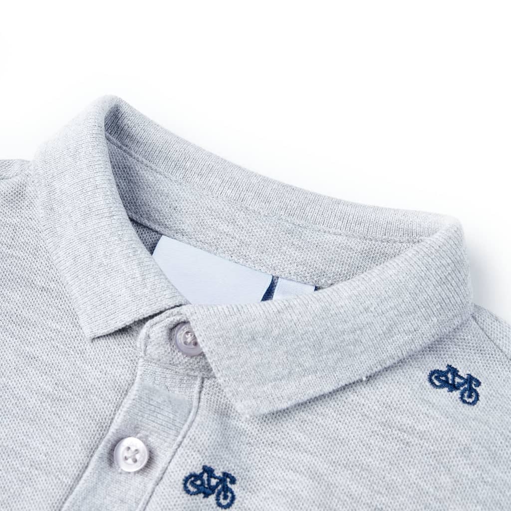 Vidaxl Children's Polo Shirt 92 mixed gray